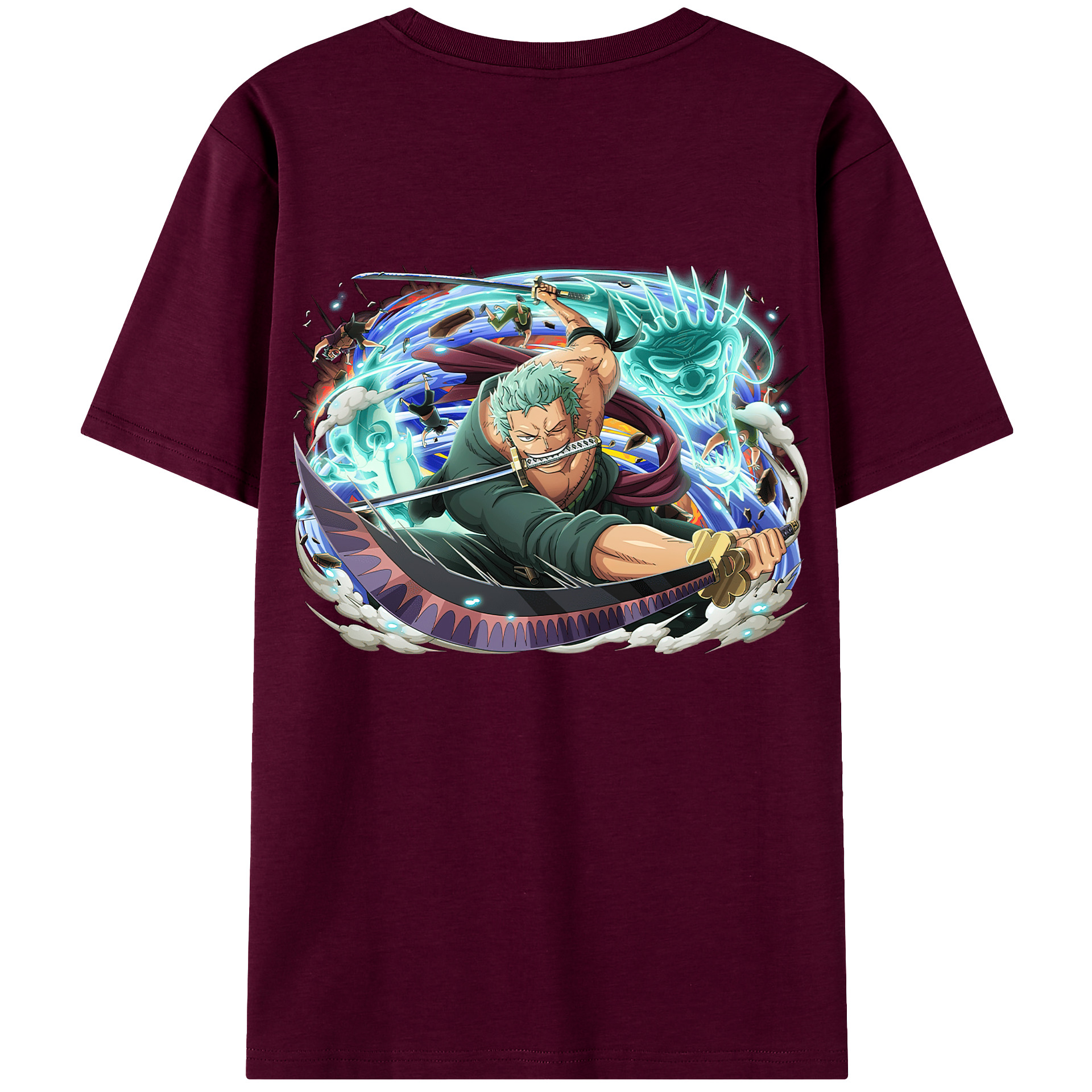 ワンピース ロロノア・ゾロ ONE PIECE Roronoa Zoro レディース半袖Tシャツ(バックプリント)